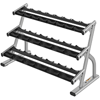 Life Fitness 3-Tier Saddle Dumbbell Rack Short