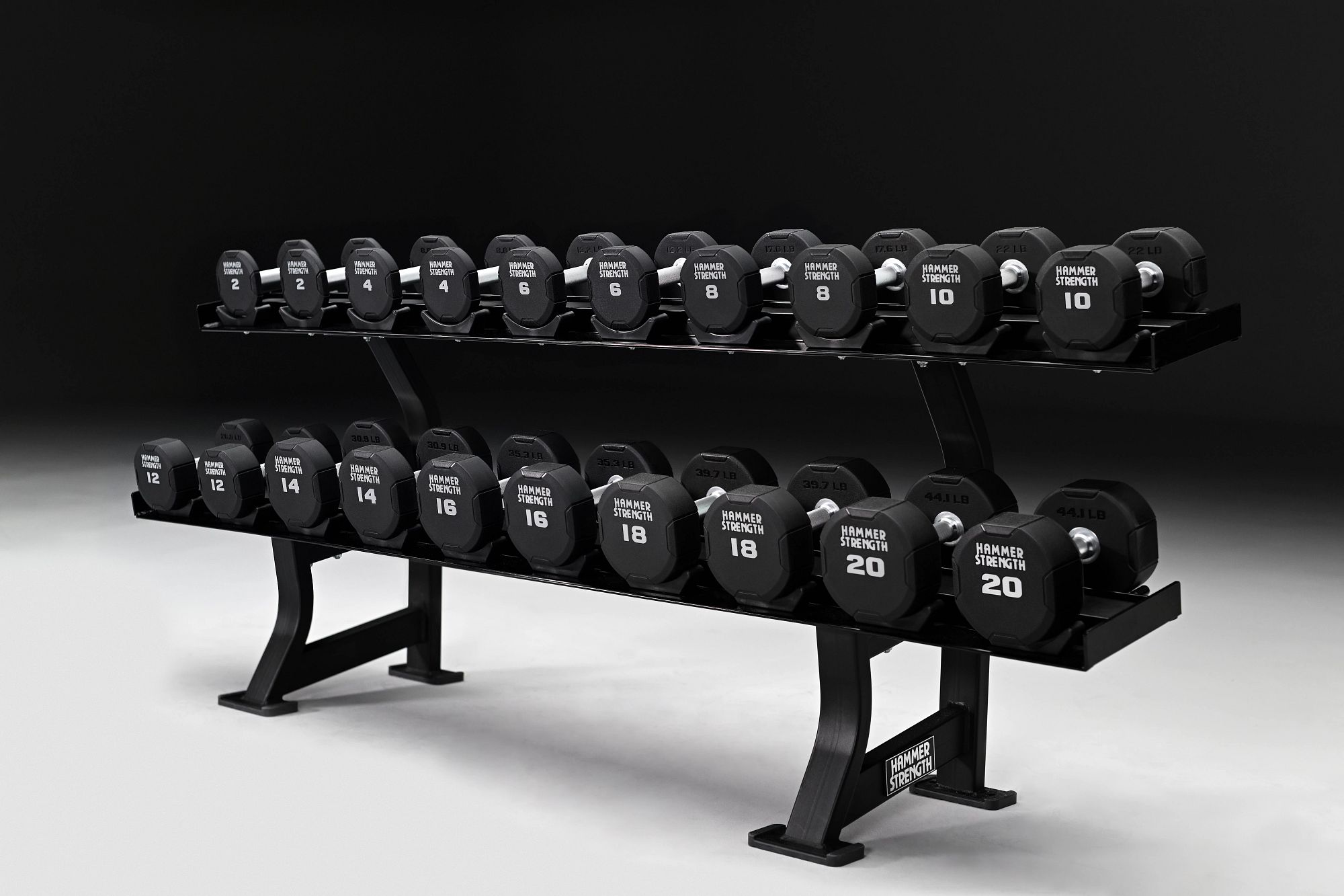 HAMMER STRENGTH 4-SIDED URETHANE DUMBBELL