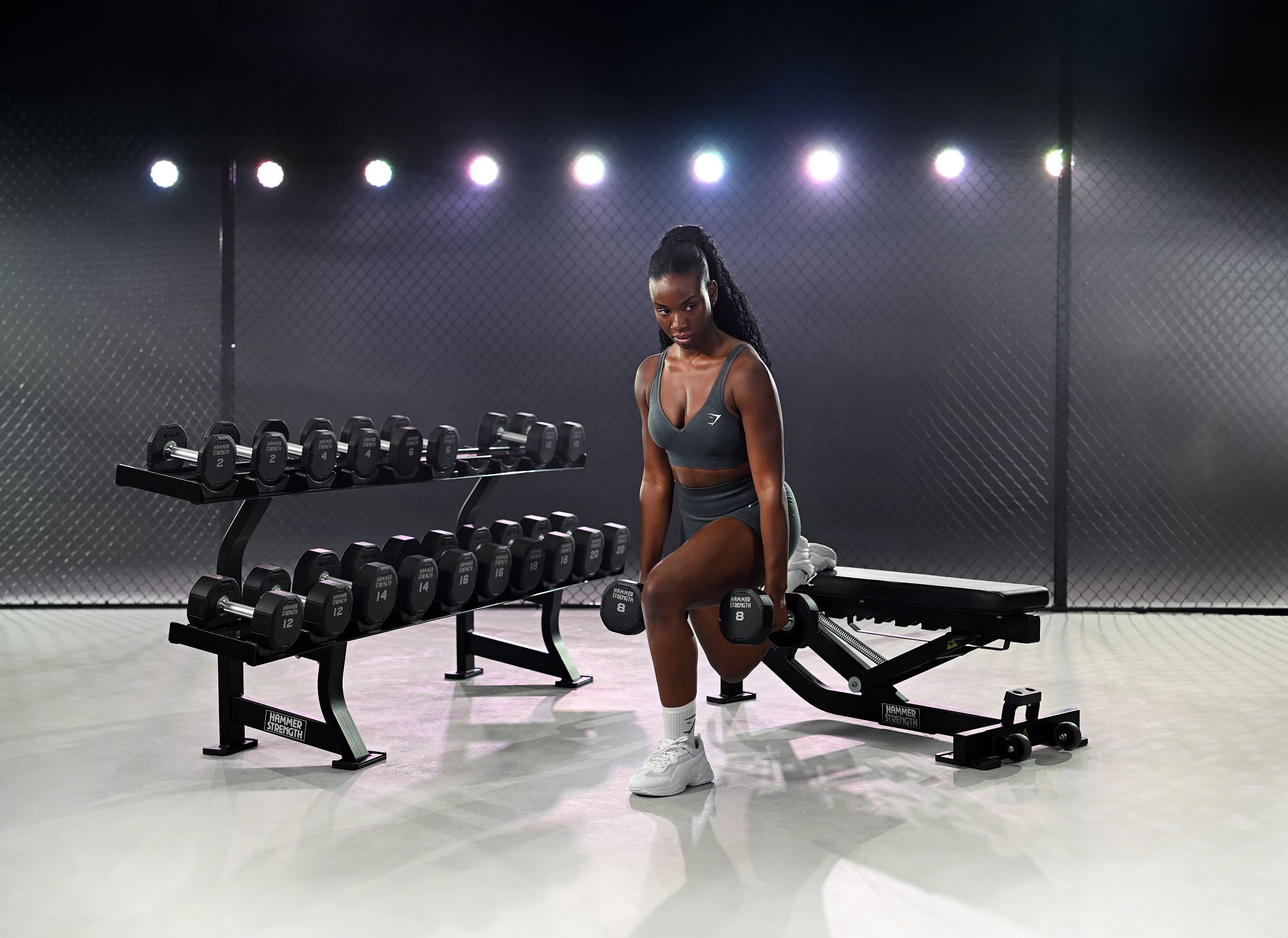 HAMMER STRENGTH 4-SIDED URETHANE DUMBBELL